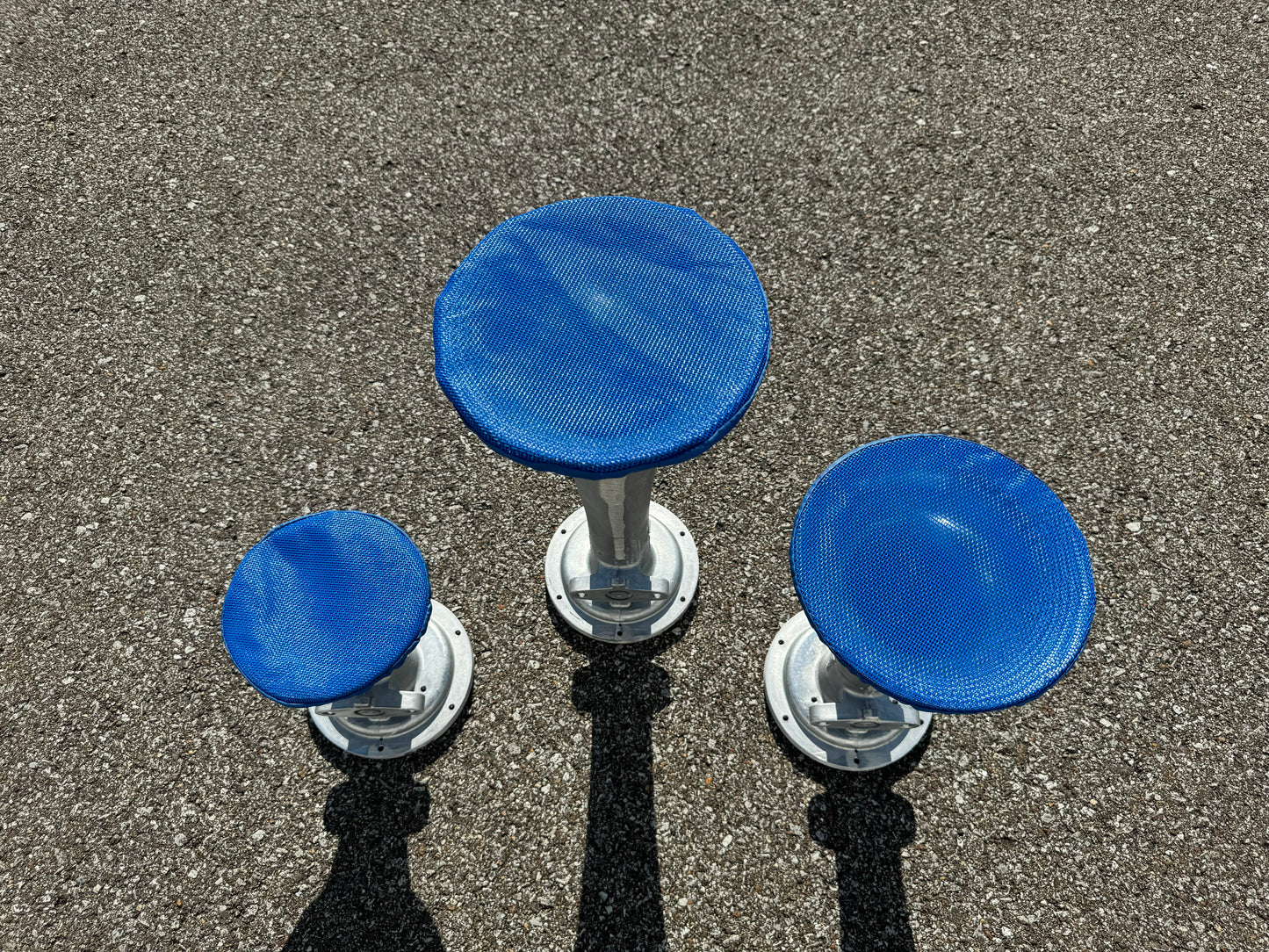 NEW Blue Debris Covers for Locomotive Train Horns