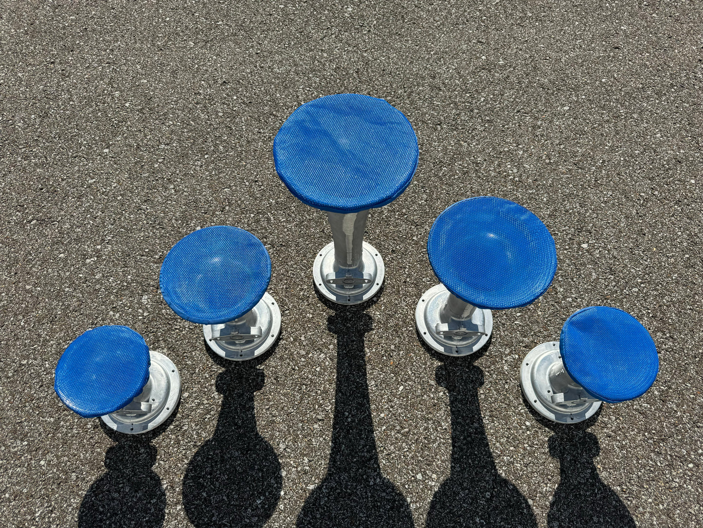 NEW Blue Debris Covers for Locomotive Train Horns
