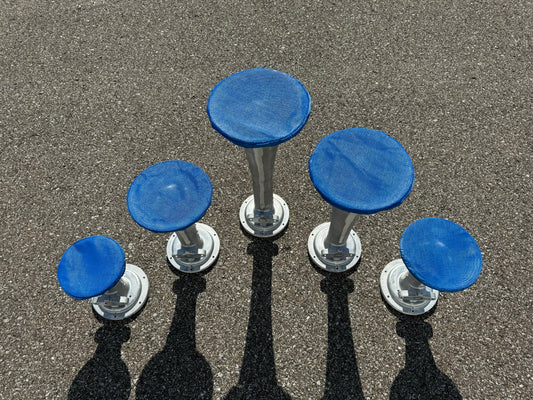 NEW Blue Debris Covers for Locomotive Train Horns